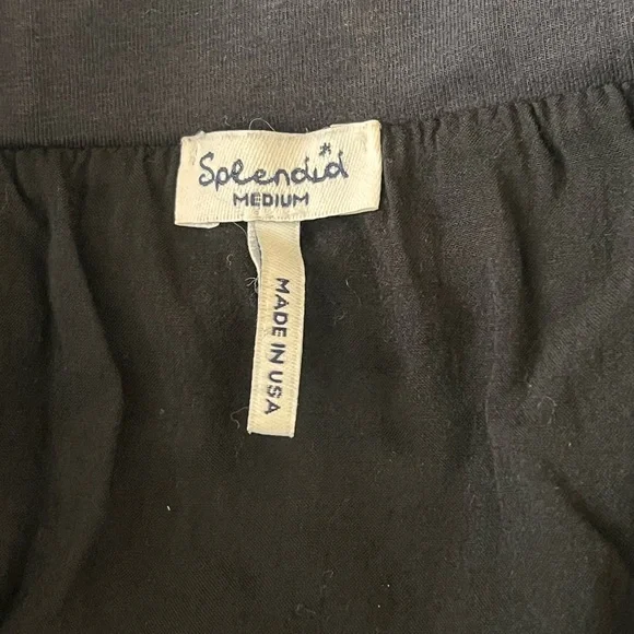 Splendid | Rayon fold over black maxi skirt size medium - Picture 3 of 12